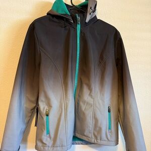 Rank 45 Ombre Teal Gray Womans Jacket NTW Size XXL